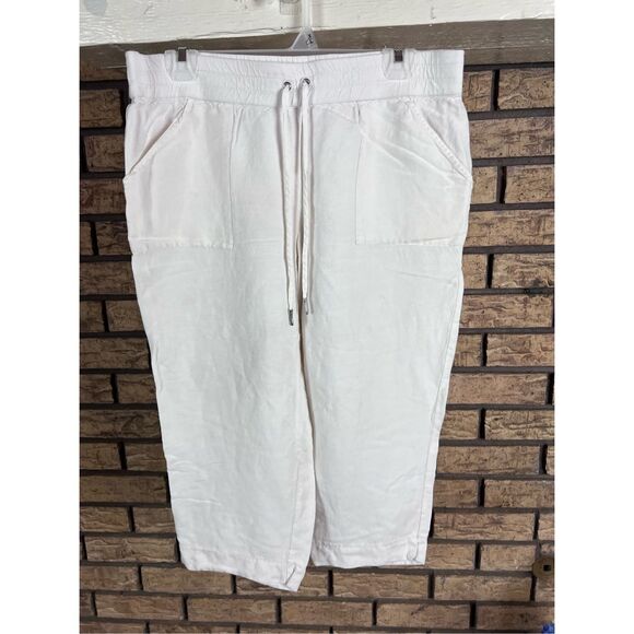 Jaclyn Smith Pants Womens‎ Beige Capri Capris size medium ￼ - Picture 1 of 9